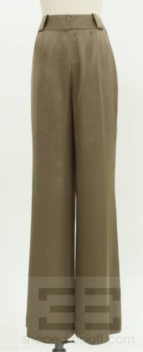 St. John Couture 2 Piece Taupe Sleeveless Top & Pant Set Size M/12 