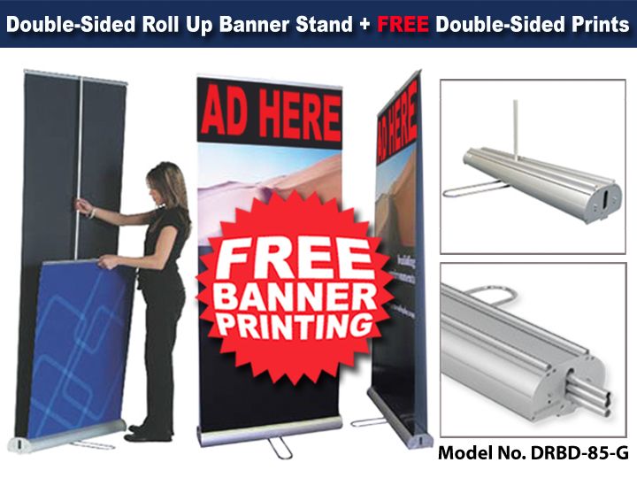 Trade Show Display Pop Roll Up Banner Stand Double Side  