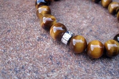 Mastermind Japan MMJ Genuine Tigers Eye gemstone Bracelet   HOT 