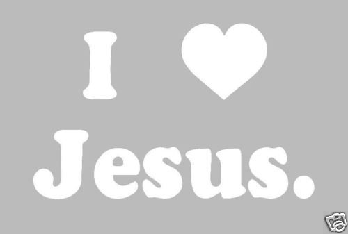 Love Jesus Window Decal Sticker Christian God WHITE  