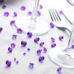 5000 Cadbury Purple Wedding Table Scatter Crystals 1/3C  