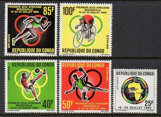 Congo 1965 Sports African Games VF MNH (129 33)  