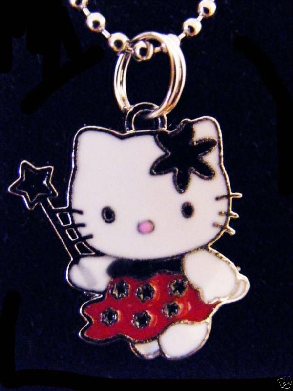 Red fairy Hello Kitty Charm Chained Necklace CUTE  