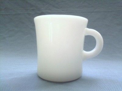 Rare Fire King Restaurant Ware C Handle Mug Cup Coffee SHINY White 