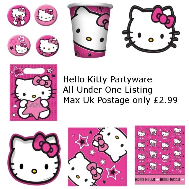 Hello Kitty Stars Partyware All Under One Listing  