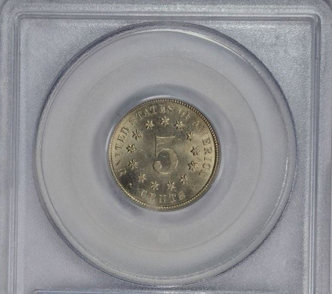 1876 SHIELD NICKEL ~ PCGS MS 65 GEM RAZOR SHARP STRIKE  