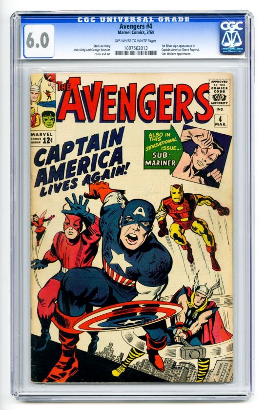   CGC 6.0 1st SA Captain America Lee Kirby Marvel Silver Age Comic