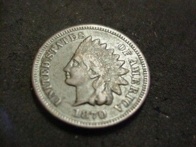 1870 INDIAN HEAD CENT PENNY BETTER DATE NICE FINE F TAKE A LOOK  