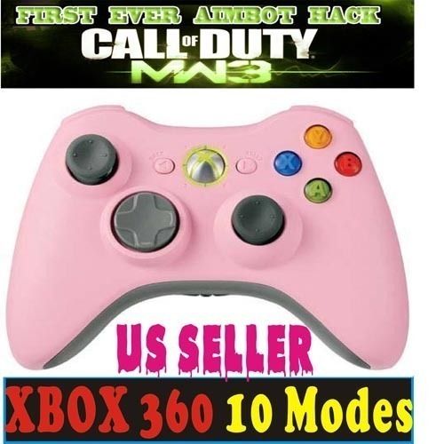 Modded XBox 360 Wireless 8mode Rapid Fire Pink Modified Controller 